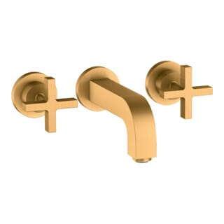 hansgrohe Fertigmontageset Axor Citterio UP-3-Loch-Waschtischarmatur, m KrG, brush. gol opt