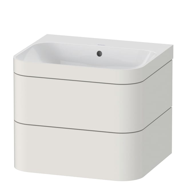 Duravit Möbelwaschtisch-Unterschrank Happy D.2 Plus 57,5x49cm, o HL, No we s-matt, 2 Schubk.
