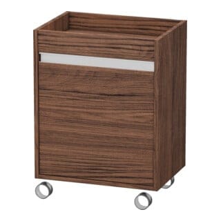 Duravit Rollcontainer Ketho 50x36x67cm, Tür rechts, nussbaum dunkel
