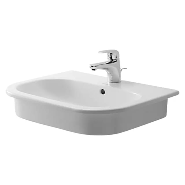 Duravit Einbauwaschtisch D-Code 54,5x43,5cm, EB v o, m HL, Ü, HL, we.