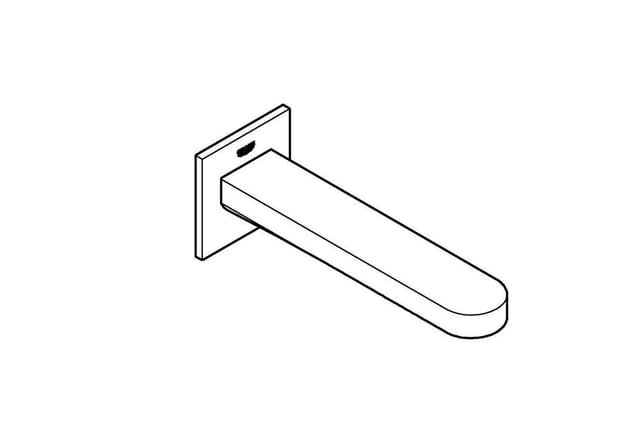 Grohe Wanneneinlauf PLUS Ausl. 16,8cm, Wandmontage, supersteel