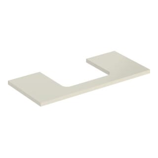 Geberit Waschtisch-Platte One 105x3x47cm, sand-grau/l hg, Ausschn mit.