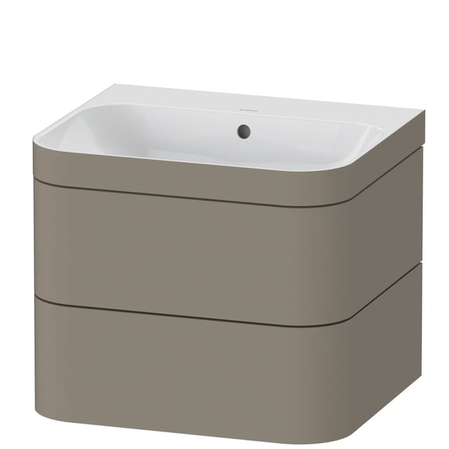 Duravit Möbelwaschtisch-Unterschrank Happy D.2 Plus 57,5x49cm, o HL, st-g s-matt, 2 Schubk.