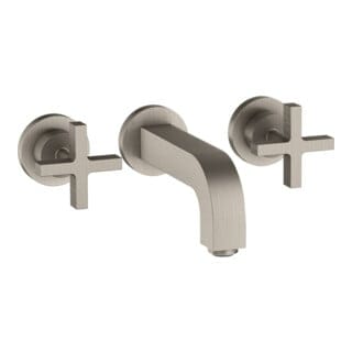 hansgrohe Fertigmontageset Axor Citterio UP-3-Loch-Waschtischarmatur, m Kreuzgr., Edelstahl-Optik