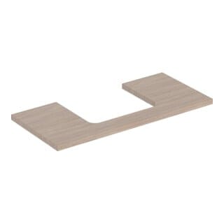 Geberit Waschtisch-Platte One 105x3x47cm, Eiche/Mela Holz, AS mit.