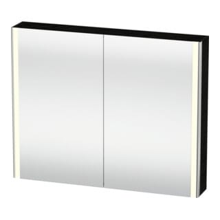 Duravit Universal-Spiegelschrank XSquare 100x80x15,5cm, Eiche schwarz, 2 Tür, LED