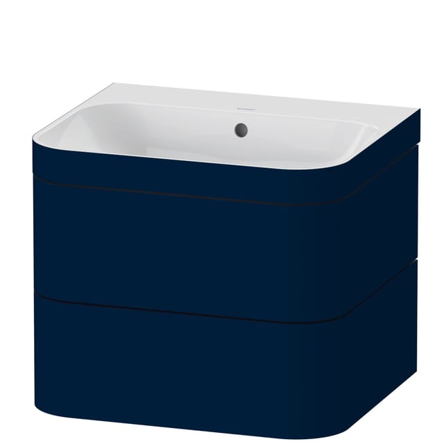 Duravit Möbelwaschtisch-Unterschrank Happy D.2 Plus 57,5x49cm, o. HL, blau s-matt, 2 Schubk.