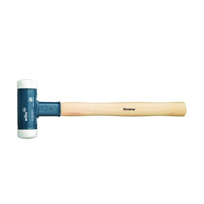 Wiha Schonhammer rückschlagfrei, sehr hart mit Hickory-Holzstiel, Rund-Schlagkopf 40 mm