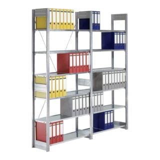 Bito Archivregal 1-seitige Nutzung L2066xH2200xT324 mm, Grund- und Anbaufeld verzinkt