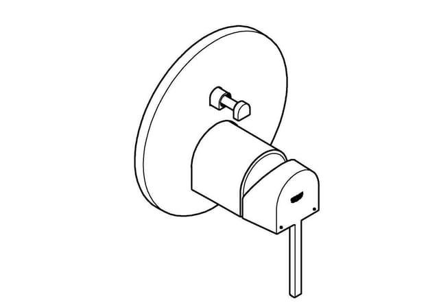 Grohe Fertigmontageset PLUS UP-Wannen-Einhebelmischer, autom. Umst., supersteel