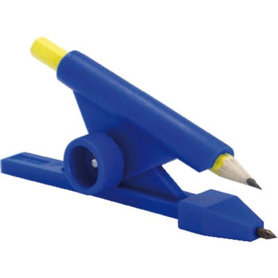Parallelanreisser blau mit Zirkelspitze