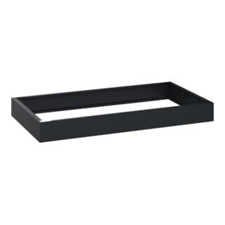 C+P auf 100mm hohem Sockel 100x1000x500mm Sockelfarbe RAL 7021 Schwarzgrau Material Unterbau Stahl