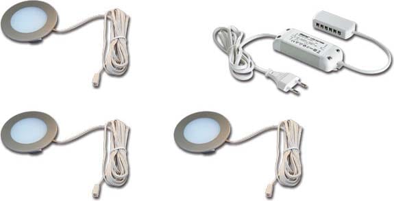 Hera 3er-Set LED-Einbauleuchte 3W ww Tr.24/15W 61056938002