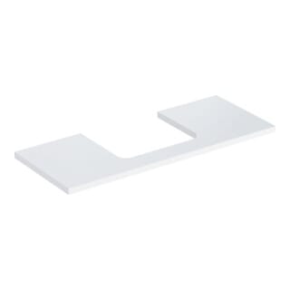 Geberit Waschtisch-Platte One 120x3x47cm, w/l hochgl., Ausschn mit.