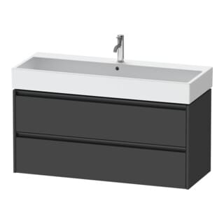 Duravit Waschtischunterschrank Ketho.2 118,4x46cm, graph ma, 2 Schub., wandhängend