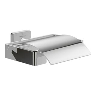 V&B Toilettenpapierhalter Elements Striking 131x45x115mm, mit Deckel, chrom