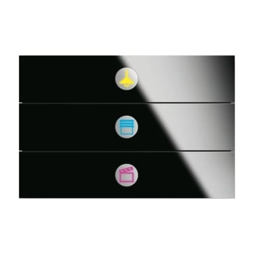 Busch-Jaeger Bedienelement 3fach Glas schwarz 6342-825-101