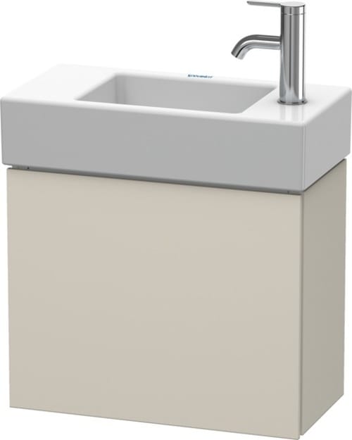 Duravit Waschtischunterschrank L-Cube 48x24x40cm, wandhängend, Tür links, taupe matt