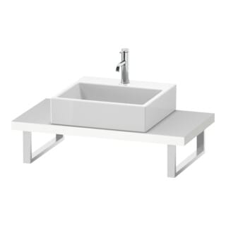 Duravit Konsole Compact L-Cube 80-200x48cm, 1 AS, Stär 4.5cm, we. ma