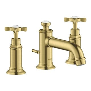 hansgrohe 3-Loch-Waschtischarmatur 30 Axor Montreux A 143mm, m Kreuz, ZugstAblGar, brush. br