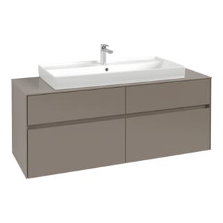 V&B Waschtischunterschrank Collaro 140x54,8x50cm, WT mi, LED 10 W, cashm Gr