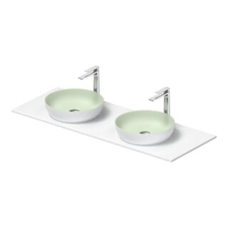 Duravit Konsolenwaschtisch Sivida 135x50cm, I.Fa grün m, Auß.Fa we. s-matt