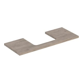 Geberit Waschtisch-Platte One 120x3x47cm, N hick./Mela Holz, AS mit.