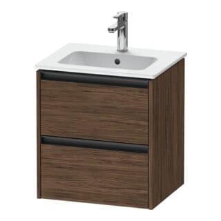 Duravit Waschtischunterschrank Ketho.2 51x42x54,9cm, 2 SBK, wandhängend, Nussb dkl.