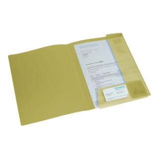 Eichner PP-Mappe A4 mit Klappen, gelb-transparen