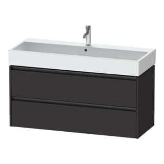 Duravit Waschtischunterschrank Ketho.2 118,4x46cm, graph matt, 2 Schub., wandhängend