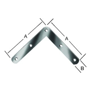 Vormann - Tür-Eckwinkel l 100 x h 100mm Enden abgerundet Stahl verzinkt