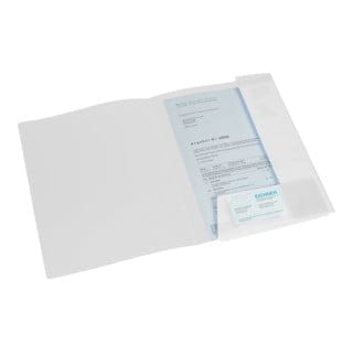 Eichner PP-Mappe A4 mit Klappen, weiß, Abheftöse