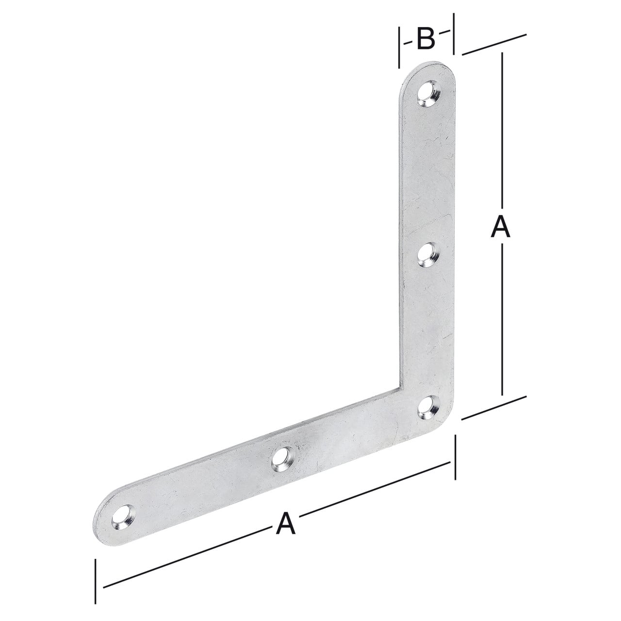 Vormann - Tür-Eckwinkel l 120 x h 120mm Enden abgerundet Stahl verzinkt Bild 2