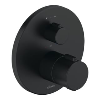 Duravit Fertigmontageset UP-THM, Rosette rund, schwarz matt