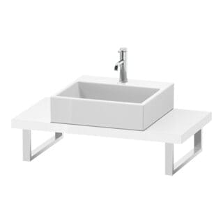 Duravit Konsole Compact L-Cube 80-200x48cm, 1 AS, Stär 4.5cm, we. hgl