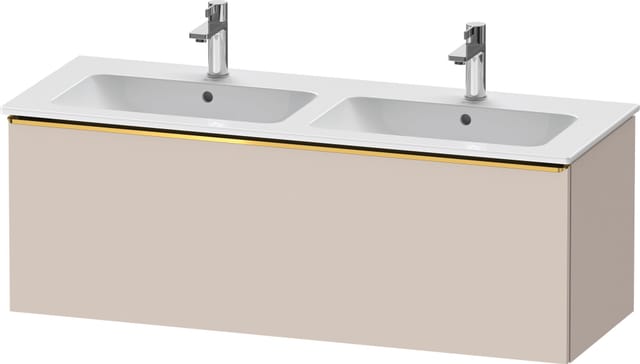 Duravit Waschtischunterschrank D-Neo 128x46,2x44cm, 1 A, wd, gol pol/Taupe ma