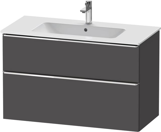 Duravit Waschtischunterschrank D-Neo 101x46,2cm, chr/Gra m, 1 Kast, 1 Ausz.