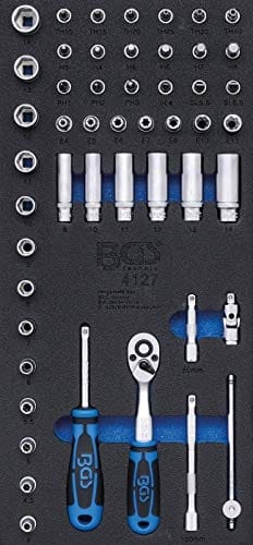 BGS Werkstattwageneinlage 1/3: Steckschlüssel-Satz 6,3 mm (1/4 Zoll) 50 teilig