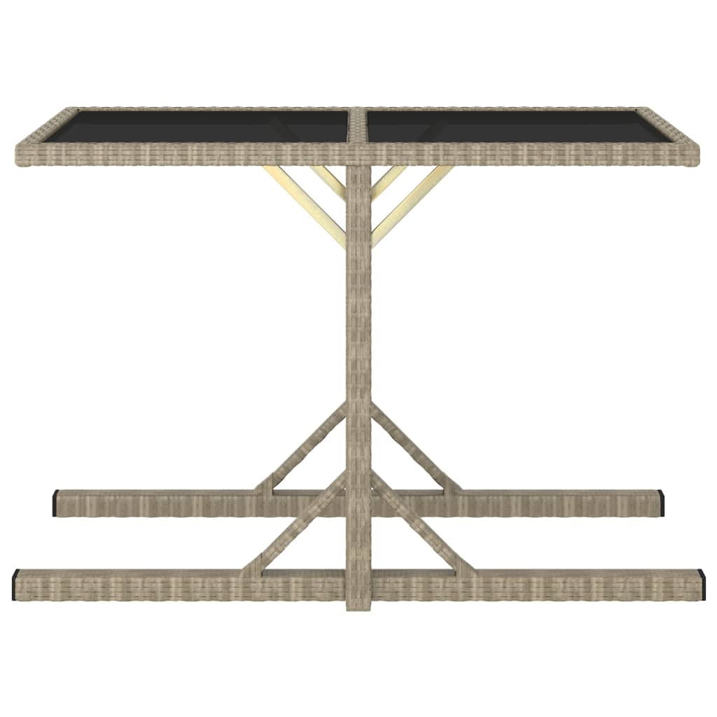 Maison Exclusive - Gartentisch Beige 110×53×72 Cm Glas Und Poly R