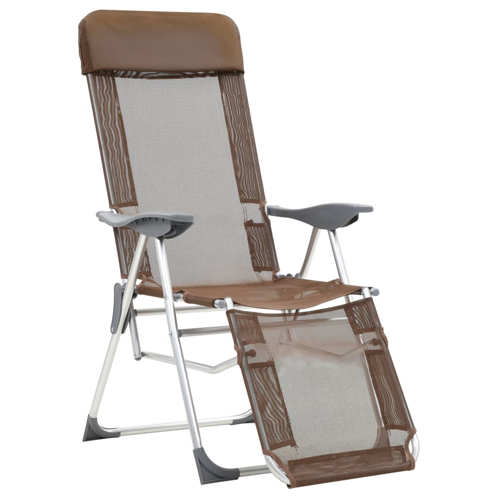 Maison Exclusive - Klappbare Liegestühle Mit Fußteil 2 Stk. Braun