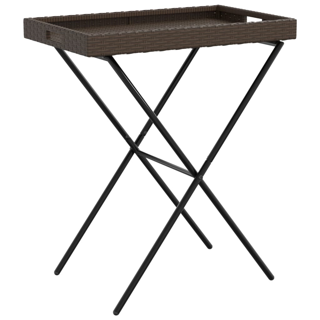 Maison Exclusive - Tabletttisch Klappbar Braun 65x40x75 Cm Poly R