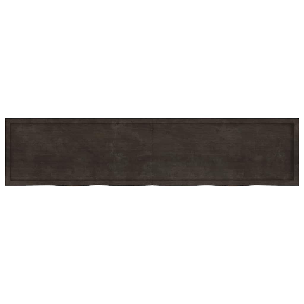 Maison Exclusive - Tischplatte Dunkelbraun 220x50x(2-4)cm Massivh