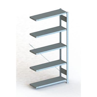 Meta Steckregal Anbauregal CLIP 230 S3 AR 2000 x 1000 x 300 mm 5 Böden, verzinkt zerlegte Rahmen