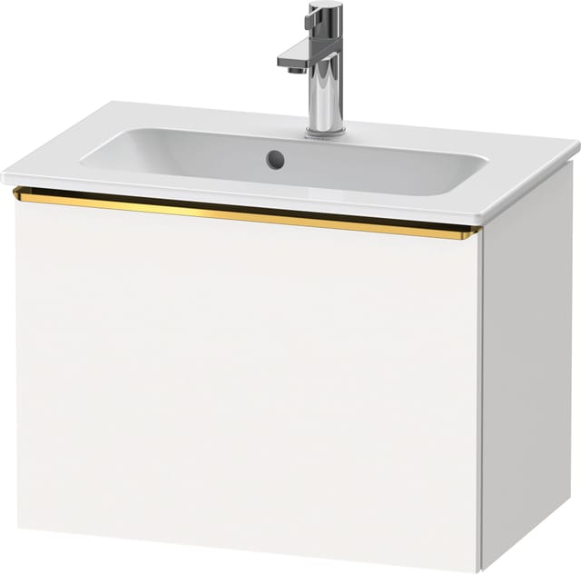 Duravit Waschtischunterschrank D-Neo Compact 61x37,2, gol pol/weiß ma, 1 Ausz., wandhängend