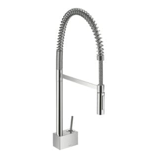 hansgrohe Spültisch-Einhebelmischer 240 Axor Starck SemiPr schwenkb. Ausl. 360Gr, brush. bla chrome