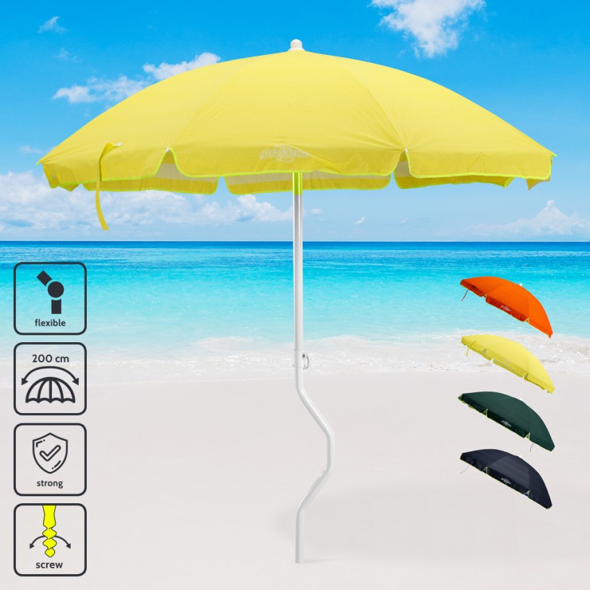 Sonnen/strandschirm Girafacile Baumwolle Angeln 200 Cm Artemide - Gelb