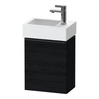 Duravit Waschtischunterschrank D-Neo 36,4x22,2x44cm, 1 Tür, An R, sw/Ei sw