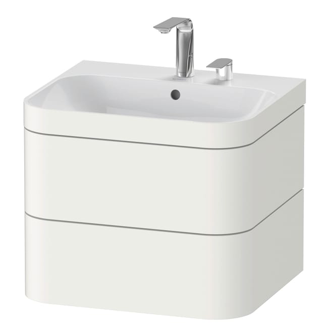 Duravit Möbelwaschtisch-Unterschrank Happy D.2 Plus 57,5x49cm, 2 HL, we s-matt, 2 Schubk.