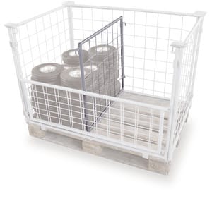 VARIOfit Palettenaufsatz Trenngitter verzinkt Tiefe 750 mm Nutzhöhe: 400 mm