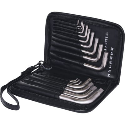 KS Tools TITANplus Winkelstiftschlüssel-Satz Innensechskant, 17-teilig